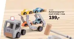 MID Hobby Autotransporter med 4 biler i træ, DKK 199 tilbud