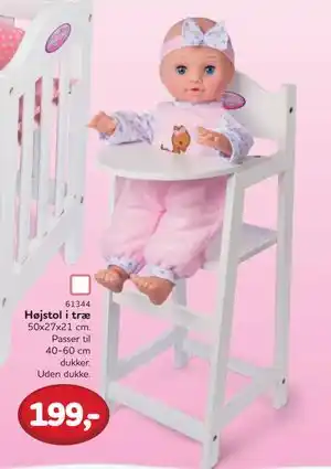 MID Hobby Højstol i træ, DKK 199 tilbud