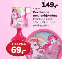 MID Hobby Bordlampe med enhjørning, DKK 69 tilbud