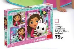 MID Hobby Gabby's Dollhouse 3x55 brikkers puslespil, DKK 79 tilbud