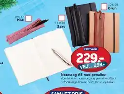 MID Hobby Notesbog A5 med penalhus, DKK 229 tilbud