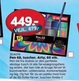 MID Hobby Pen 68, tuscher, Arty, 65 stk, DKK 449 tilbud