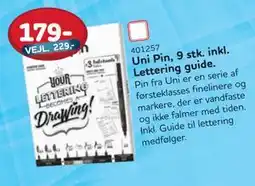 MID Hobby Uni Pin, 9 stk. inkl. Lettering guide, DKK 179 tilbud