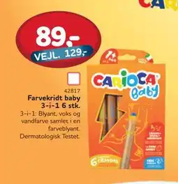 MID Hobby Farvekridt baby 3-i-1 6 stk, DKK 89 tilbud