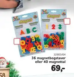 MID Hobby 36 magnetbogstaver eller 40 magnettal, DKK 69 tilbud