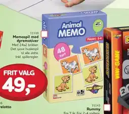 MID Hobby Memospil med dyremotiver, DKK 49 tilbud