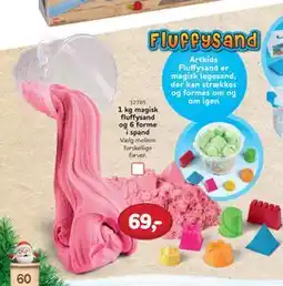 MID Hobby 1 kg magisk fluffysand og 6 forme i spand, DKK 69 tilbud