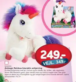 MID Hobby Animagic Rainbow Interaktiv enhjørning, DKK 249 tilbud