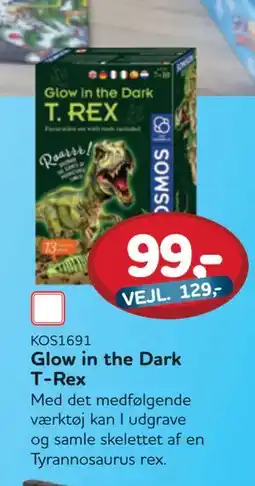 MID Hobby Glow in the Dark T-Rex, DKK 99 tilbud