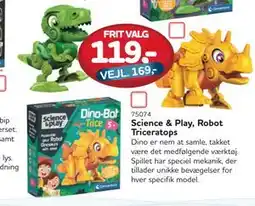 MID Hobby Science & Play, Robot Triceratops, DKK 119 tilbud