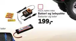 MID Hobby Batteri og ladepakke, DKK 199 tilbud