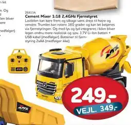 MID Hobby Cement Mixer 1:18 2,4GHz Fjernstyret, DKK 249 tilbud
