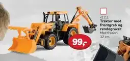 MID Hobby Traktor med frontgrab og rendegraver, DKK 99 tilbud