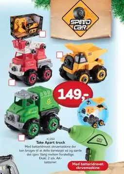 MID Hobby Take Apart truck, DKK 149 tilbud