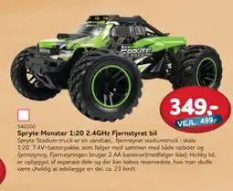 MID Hobby Spryte Monster 1:20 2.4GHz Fjernstyret bil, DKK 349 tilbud