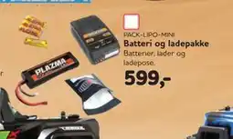 MID Hobby Batteri og ladepakke, DKK 599 tilbud
