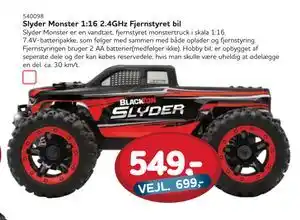 MID Hobby Slyder Monster 1:16 2.4GHz Fjernstyret bil, DKK 549 tilbud