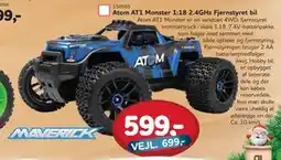 MID Hobby Atom AT1 Monster 1:18 2.4GHz Fjernstyret bil, DKK 599 tilbud