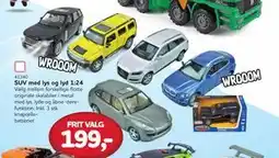 MID Hobby SUV med lys og lyd 1:24, DKK 199 tilbud