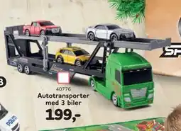 MID Hobby Autotransporter med 3 biler, DKK 199 tilbud