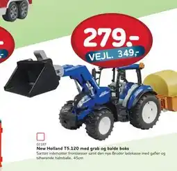 MID Hobby New Holland T5.120 med grab og balde boks, DKK 279 tilbud