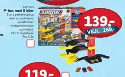 MID Hobby P-hus med 5 biler, DKK 139 tilbud
