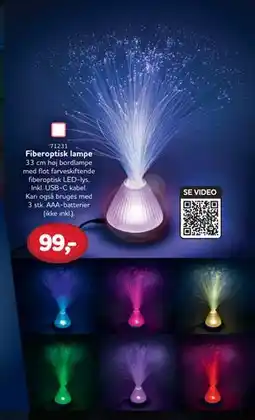 MID Hobby Fiberoptisk lampe, DKK 99 tilbud
