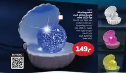 MID Hobby Muslingeskal med glitterkugle med LED-lys, DKK 149 tilbud