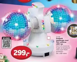 MID Hobby Dobbelt spejlkugle med flot rainbow LED-lys, DKK 299 tilbud