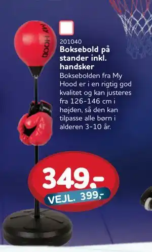MID Hobby Boksebold på stander inkl. handsker, DKK 349 tilbud