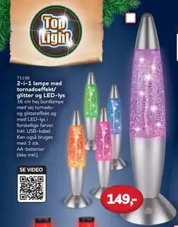 MID Hobby 2-i-1 lampe med tornadoeffekt/ glitter og LED-lys, DKK 149 tilbud