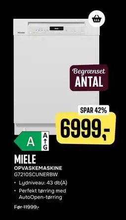 Skousen MIELE OPVASKEMASKINE, DKK 6999 tilbud