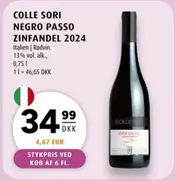 Scandinavian Park COLLE SORI NEGRO PASSO ZINFANDEL 2024, DKK 34.99 tilbud