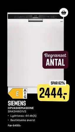Skousen OPVASKEMASKINE SN43HW01VS, DKK 2444 tilbud
