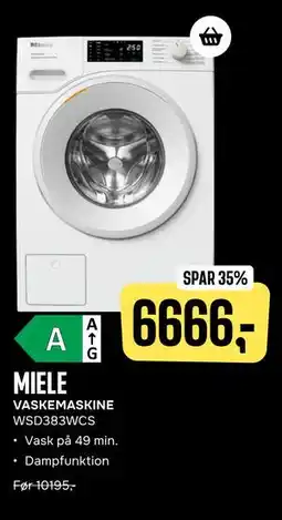 Skousen MIELE VASKEMASKINE WSD383WCS., DKK 6666 tilbud