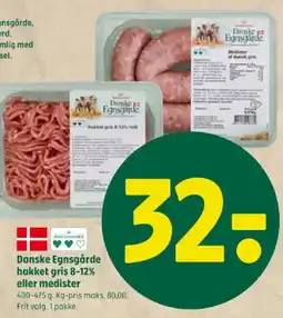 Coop 365 Danske Egnsgårde hakket gris 8-12% eller medister tilbud