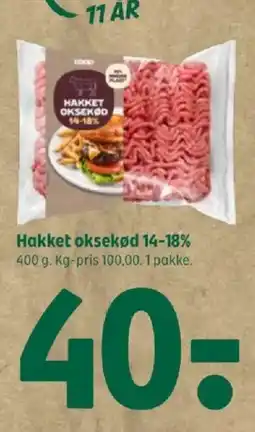 Coop 365 Hakket oksekød 14-18% tilbud