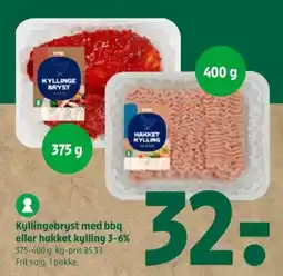 Coop 365 Kyllingebryst med bbq eller hakket kylling 3-6% tilbud