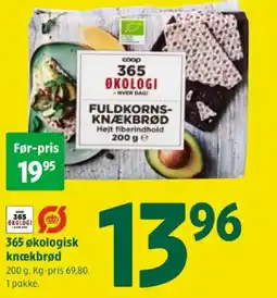 Coop 365 365 økologisk knækbrød tilbud