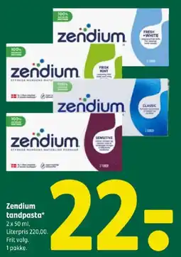 Coop 365 Zendium tandpasta tilbud