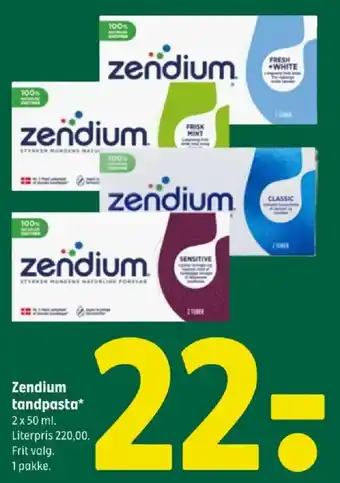 Coop 365 Zendium tandpasta tilbud
