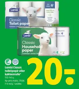 Coop 365 Lambi Classic toiletpapir eller køkkenrulle tilbud