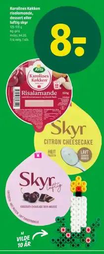 Coop 365 Karolines Køkken risalamande, dessert eller luftig skyr tilbud