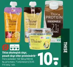 Coop 365 Thise økologisk skyr, pouch skyr eller proteindrik tilbud