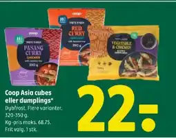 Coop 365 Coop Asia cubes eller dumplings tilbud