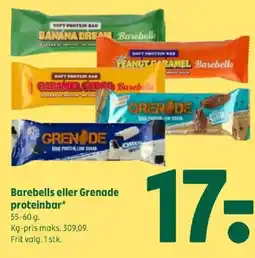 Coop 365 Barebells eller Grenade proteinbar tilbud