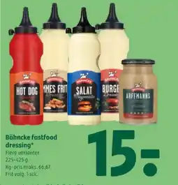 Coop 365 Bähncke fastfood dressing tilbud