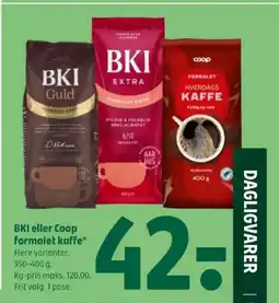 Coop 365 BKI eller Coop formalet kaffe tilbud