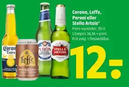 Coop 365 Corona, Leffe, Peroni eller Stella Artois tilbud