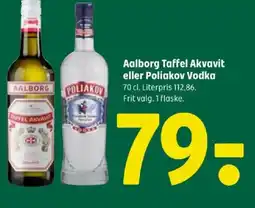 Coop 365 Aalborg Taffel Akvavit eller Poliakov Vodka tilbud